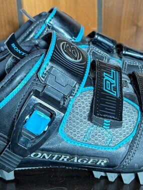 Bontrager Inform MTB Race Cycling Shoes Womens US 8.5 Black/Blue Mountain Biking